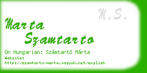 marta szamtarto business card